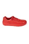 Jeetinder Sandhu_Red Marengo Leather Sneakers _Online_at_Aza_Fashions