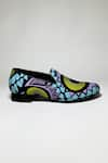 Jeetinder Sandhu_Multi Color Mic Empire African Waxed Print Loafers _Online_at_Aza_Fashions