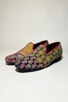 Shop_Jeetinder Sandhu_Multi Color Mic Kantha Embroidered Loafers _at_Aza_Fashions