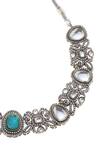Buy_MINAKI_Green Stones Studded Floral Swirl Necklace Set _Online_at_Aza_Fashions