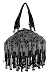 Buy_THE TAN CLAN_Black Bead Amour Tassel Embellished Batua 