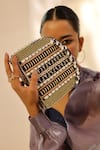 Buy_THE TAN CLAN_Blue Bead Asma Embellished Clutch _at_Aza_Fashions