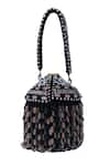 Buy_THE TAN CLAN_Black Bead Bella Embellished Potli 