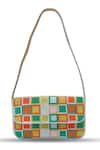 THE TAN CLAN_Multi Color Bead Blossom Embellished Baguette Bag _Online_at_Aza_Fashions