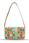 Buy_THE TAN CLAN_Multi Color Bead Blossom Embellished Baguette Bag _Online_at_Aza_Fashions