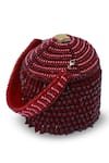 Buy_THE TAN CLAN_Red Bead Emma Round Embellished Potli _Online_at_Aza_Fashions