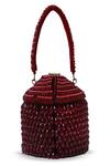 Buy_THE TAN CLAN_Red Bead Emma Round Embellished Potli 