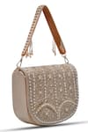 Buy_THE TAN CLAN_Beige Bead Kavya Embellished Clutch _Online_at_Aza_Fashions