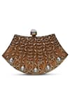 Buy_THE TAN CLAN_Gold Stone Nitya Work Clutch Bag _Online_at_Aza_Fashions