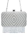 Buy_THE TAN CLAN_White Pearl Work Clutch Bag _Online_at_Aza_Fashions