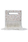 Shop_THE TAN CLAN_White Bead Ruby Flap Over Clutch Bag _Online_at_Aza_Fashions