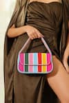 Buy_THE TAN CLAN_Multi Color Bead Striped Baguette Bag _at_Aza_Fashions