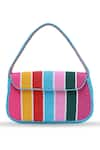 Buy_THE TAN CLAN_Multi Color Bead Striped Baguette Bag 