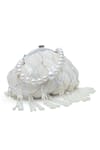 Buy_THE TAN CLAN_White Pearl Tara And Tasseled Bag _Online_at_Aza_Fashions