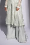 Buy_ASHUTOSH JOSHI_Blue Net Hand Embroidered Geometric Anarkali Yanin Sharara Set _Online_at_Aza_Fashions