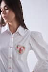 Buy_Elarra By Pratyancha_White Denim Embroidered Heart Collared Pop Embellished Shirt _Online_at_Aza_Fashions