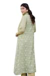 Buy_NAAZ BY NOOR_Green Kurta Fine Cotton Chanderi Embroidery Thread V Ladys Mantle Fields Set 