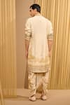 Shop_Tarun Tahiliani_Beige Silk Dupion Printed Pichwai Kurta _at_Aza_Fashions