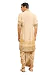 Shop_Tarun Tahiliani_Beige Silk Dupion Printed Pichwai Kurta 