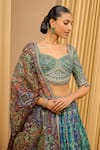 Shop_Tarun Tahiliani_Blue Lehenga And Blouse Kasab Satin Printed Crystal Work Embellished Set _Online_at_Aza_Fashions