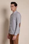 Buy_Lacquer Embassy_Grey Cotton Printed Stripe Astral Shirt _Online_at_Aza_Fashions