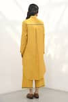 Shop_Payal Pratap_Yellow Handloom Linen Solid Olbia Pant _at_Aza_Fashions