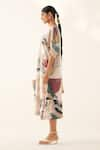 Shop_OFRIDA_Multi Color Light Cotton Linen Printed Abstract V-neck Rio Tier Dress _Online_at_Aza_Fashions