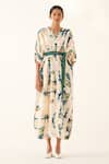 Buy_OFRIDA_Multi Color Light Cotton Linen Printed Abstract Paradiso Midi Dress _at_Aza_Fashions