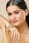 Buy_Nazaakat By Samara Singh_Gold Plated Pearls, Stones Tassel Jadau Bangles-Set of 2 _at_Aza_Fashions
