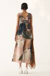 Shop_Ofrida_Multi Color Cotton Poplin Print Wallflower V Neck Hand Painted Top With Pant _at_Aza_Fashions