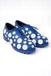 Buy_Jeetinder Sandhu_Blue The Button Embroidered Shoes _at_Aza_Fashions