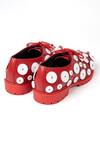 Buy_Jeetinder Sandhu_Red Leather Button Embroidered Shoes _Online_at_Aza_Fashions