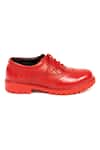 Jeetinder Sandhu_Red Pasha Leather Brogue Shoes _Online_at_Aza_Fashions