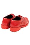 Buy_Jeetinder Sandhu_Red Pasha Leather Brogue Shoes _Online_at_Aza_Fashions