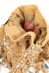 House Of Kosha_Gold Sequins, Mirrors, Tassels Sheesh Mahal Embellished Potli Bag _Online_at_Aza_Fashions