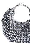 House of Kosha_Grey Glass Crystals Ophelia Suede Embellished Hobo Bag _Online_at_Aza_Fashions