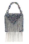 Buy_House of Kosha_Multi Color Crystal Suede Embellished Bag _Online_at_Aza_Fashions