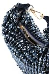 House of Kosha_Blue Glass Crystals Ophelia Embellished Hobo Bag _Online_at_Aza_Fashions