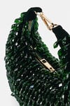 House of Kosha_Green Glass Crystal Ophelia Embellished Bag _Online_at_Aza_Fashions