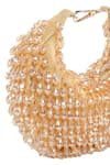 Shop_House of Kosha_Gold Glass Crystal Ophelia Drops Embellished Bag _at_Aza_Fashions