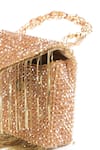 House of Kosha_Gold Chain Natali Metallic Crystal Embellished Bag _Online_at_Aza_Fashions