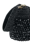 House of Kosha_Black Crystal Diana Embellished Bucket Bag _Online_at_Aza_Fashions