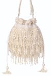 Buy_House of Kosha_Ivory Pearl Nayera Embellished Potli Bag _at_Aza_Fashions