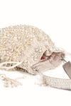 Shop_House of Kosha_Ivory Pearl Nayera Embellished Potli Bag _at_Aza_Fashions