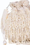 House of Kosha_Ivory Pearl Nayera Embellished Potli Bag _Online_at_Aza_Fashions