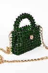 Buy_House of Kosha_Green Crystals Razzle Mini Sling Bag _at_Aza_Fashions