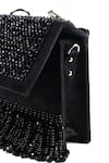 Buy_House of Kosha_Black Crystals Melody Bead Embellished Box Bag _Online_at_Aza_Fashions