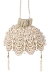 Buy_House of Kosha_Gold Pearls Farah Chandelier Beaded Potli Bag _at_Aza_Fashions