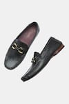 Buy_Lafattio_Black Ibiza Croc Skin Buckled Loafers _at_Aza_Fashions