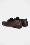 Shop_Lafattio_Brown Ibiza Croc Skin Loafers _Online_at_Aza_Fashions